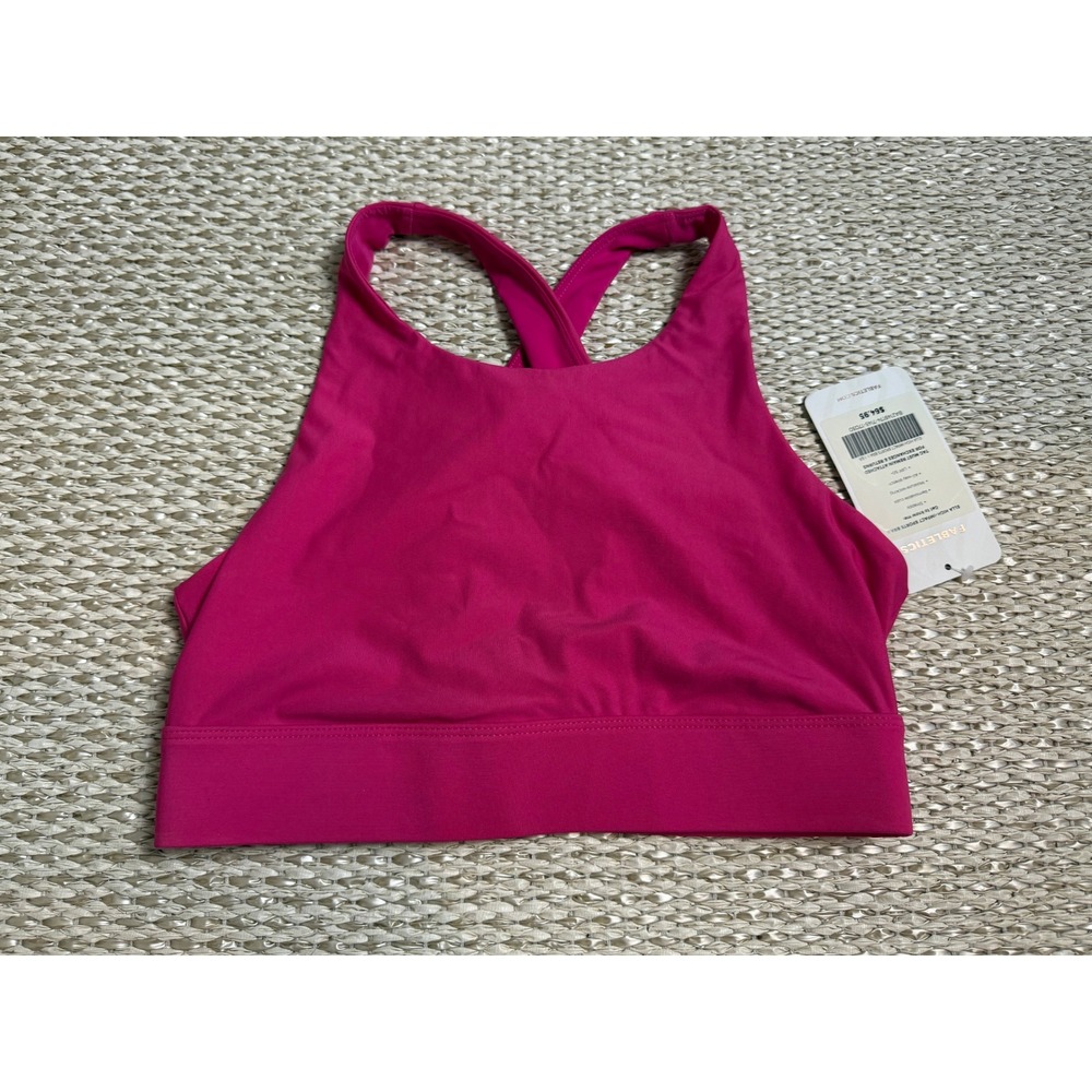 Fabletics Ella High-Impact Sports Bra II Pink Strappy Racerback Small BA2149174